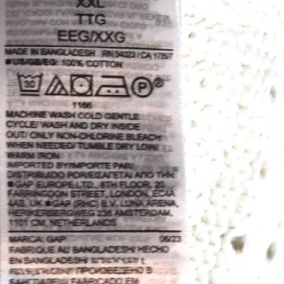 NWT GAP Cream Cotton Sweater Size XXL 100% Cotton Knit Pullover Medium Chunky - Picture 5 of 7